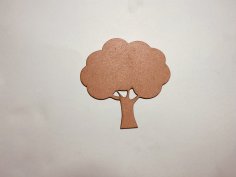 Laser Cut Unfinished Wood Tree Cutout Free Vector