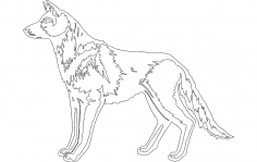 Dog Standing DXF File