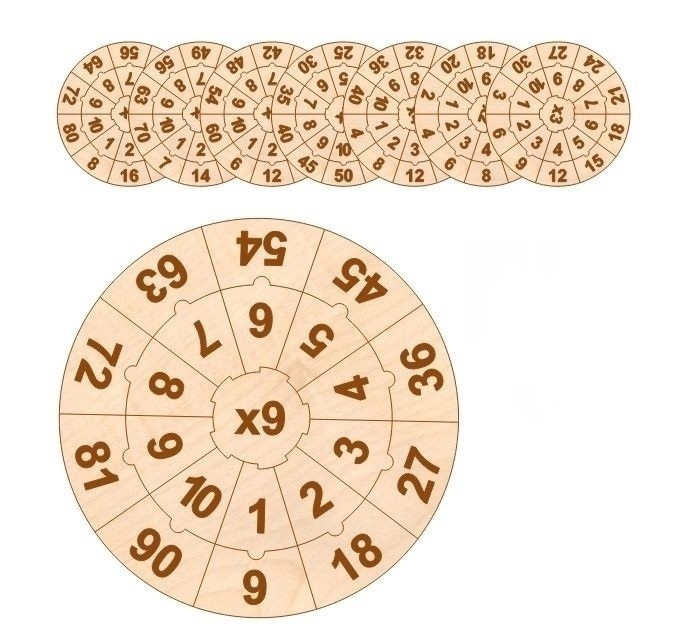 Laser Cut Wooden Montessori Multiplication Board Game Free Vector cdr ...