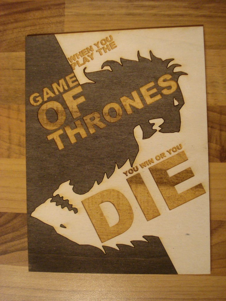 Laser Cut Game Of Thrones Poster Free Vector