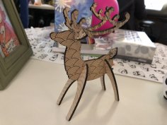 Laser Cut Christmas Elegant Reindeer SVG File