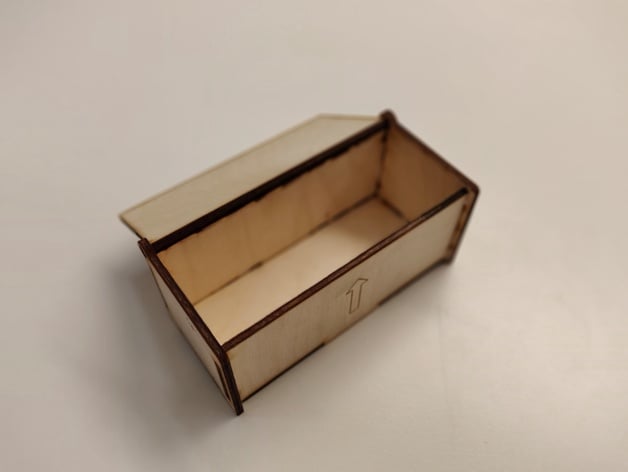 Laser Cut Simple Hinged Box DXF File