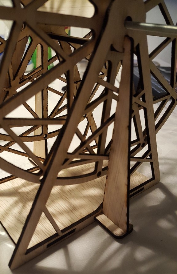 Laser Cut Ferris Wheel 3mm Plywood DXF File