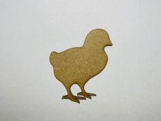 Laser Cut Unfinished Wood Baby Chick Cutout Free Vector