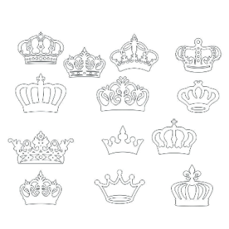 Crowns Set DXF File