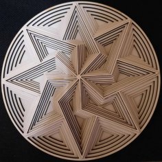 Laser Cut Multi Layer Star Decor SVG File