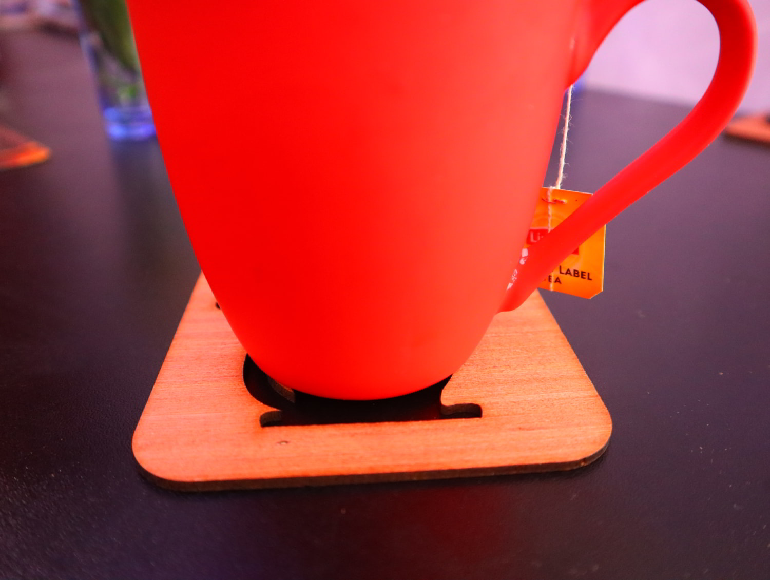 Laser Cut Cat Tea Coaster Free Vector