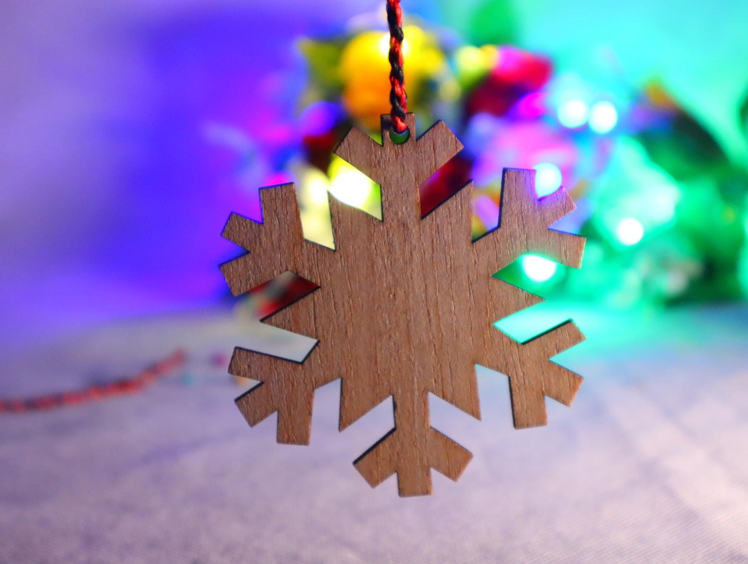 Laser Cut Christmas Snowflake Wooden Craft Blank Decoration Free Vector