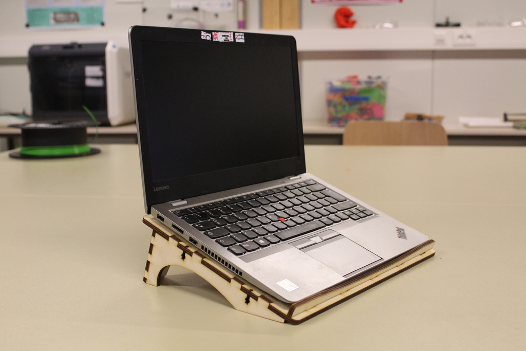Laser Cut Open Laptop Stand for 13 inch 15 Inch Laptops SVG File