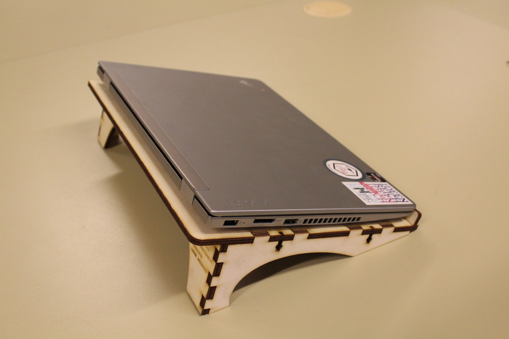 Laser Cut Open Laptop Stand for 13 inch 15 Inch Laptops SVG File