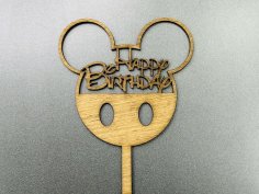 Laser Cut Mickey Mouse Cake Topper Free Vector