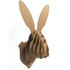 Laser Cut Rabbit Animal Head Wall Hanging Decor Free Vector