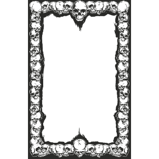 Frame For Mirror With Skulls DXF File