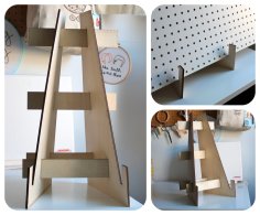 Laser Cut Pegboard Display Stand Pegboard Easel Free Vector