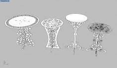 Decor Tables Collection DXF File
