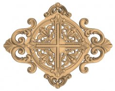 CNC Decorative Wood Carved Ornament Design Stl File