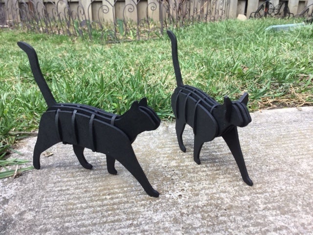 Laser Cut Cats 3mm MDF DXF File