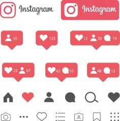 Instagram Like Icons Free Vector