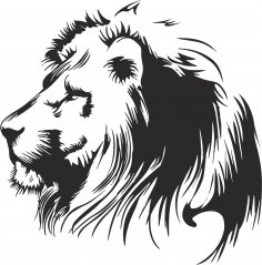Lion Stencil Free Vector