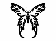 Flaming Butterfly dxf File
