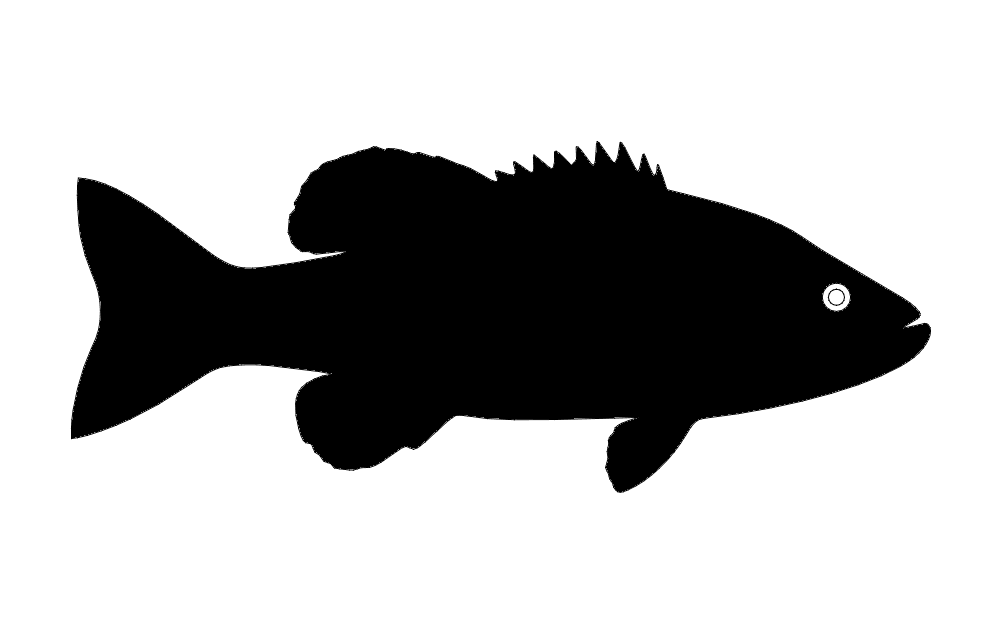 Fish Silhouette dxf File Free Download 
