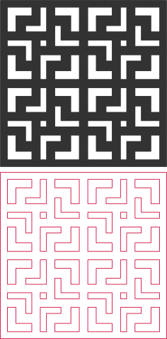 Seamless maze pattern DXF File