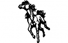 Horse running dxf File