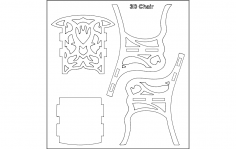 3d chair dxf File