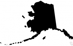 US State Map Alaska Ak dxf File