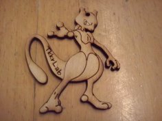 Laser Cut Pokemon Mewtwo SVG File