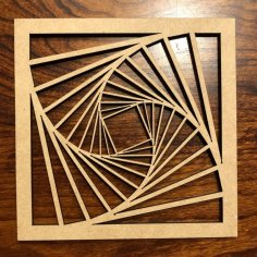 Laser Cut Tilted Square Pattern SVG File