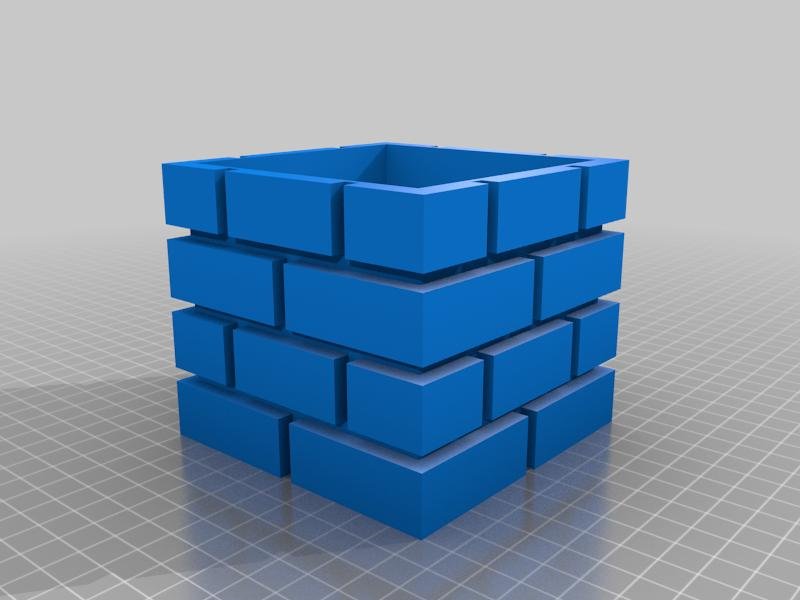 Super Mario Bros Brick Container 3D Printer Model Download Free STL
