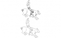 Rodeo Cowboy 12 dxf File