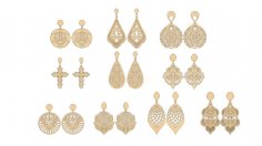 Vectors for cutting earrings Free Vector