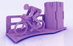 Bicycle Marathon Pen Holder Stand 3mm Free Vector