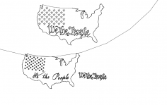 Us We The People In Cut paths dxf File