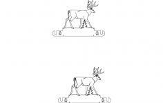 Whitetail Wall Mount Paper Towel Holder dxf File
