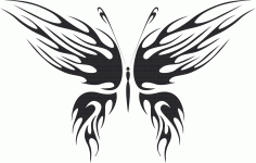 Tribal Butterfly Vector Art 27 DXF File