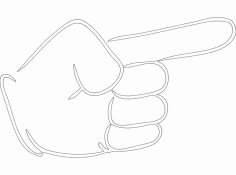 Hand With Pointing Finger dxf File
