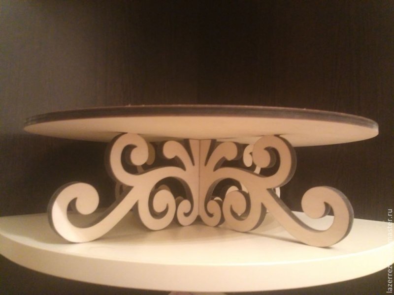 Laser Cut Pedestal Cake Display Stand Free Vector Download - 3axis.co - 3D model önizlemesi