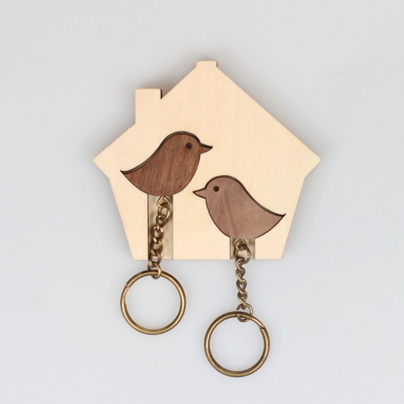 Laser Cut Wooden Bird Key Holder Free Vector Download - 3axis.co - 3D model önizlemesi