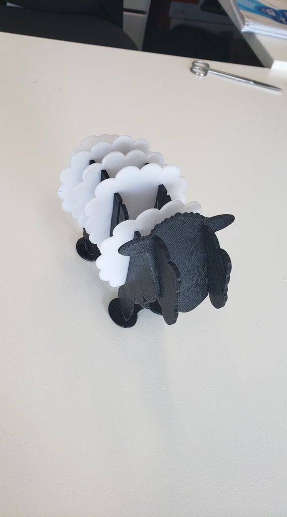 Laser Cut Sheep Coasters 3mm DXF File