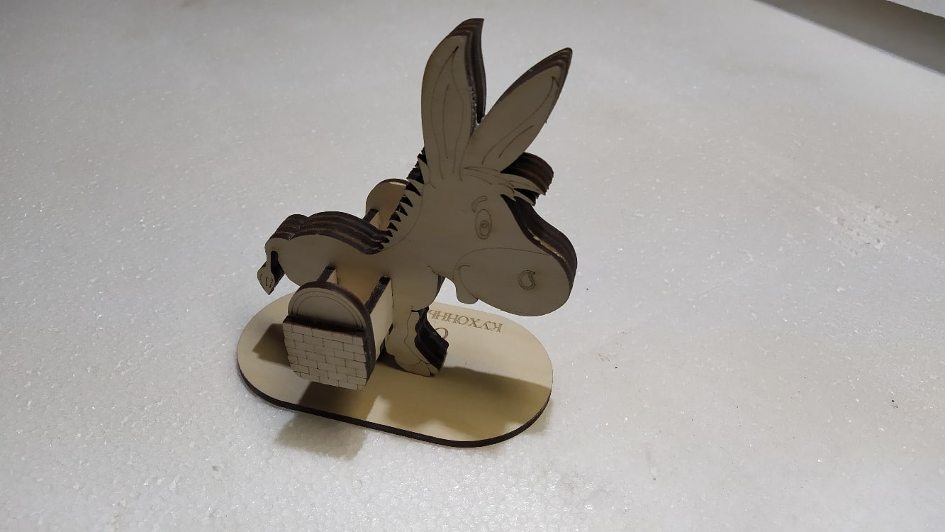 Laser Cut Animal Donkey Toothpicks Holder Toothpick Dispenser Free Vector