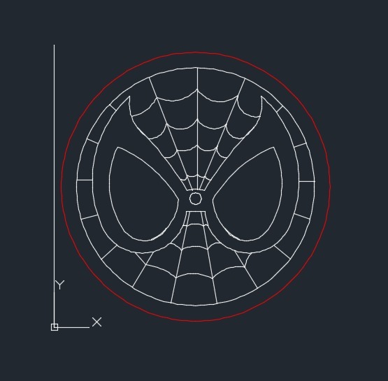 Laser Cut Spider Man Logo Coaster DXF File