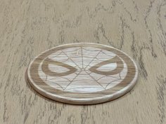 Laser Cut Spider Man Logo Coaster DXF File