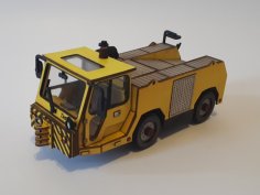 Laser Cut Airfield Towing Tractor TMX-60 3D Puzzle DXF File