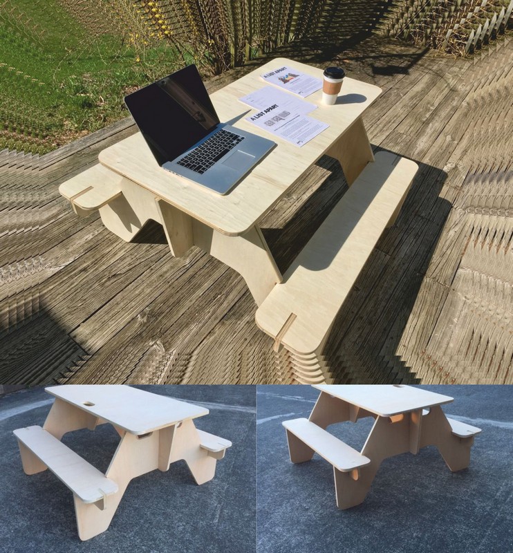 Diy Picnic Table Laser Cutting CNC Router Plans Free 