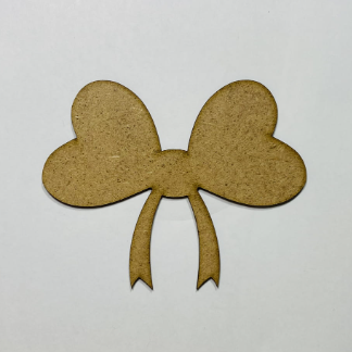 Laser Cut Unfinished Wood Heart Bow Shape Craft Free Vector