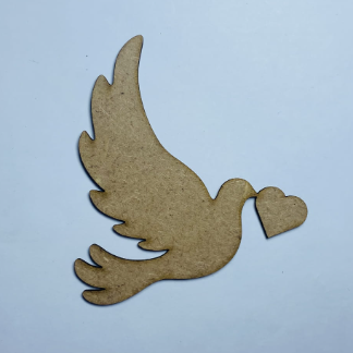 Laser Cut Dove With Heart Cutout Free Vector