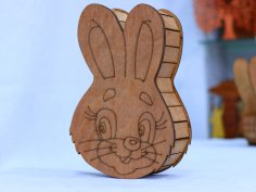 Laser Cut Easter Bunny Box 3mm Free Vector